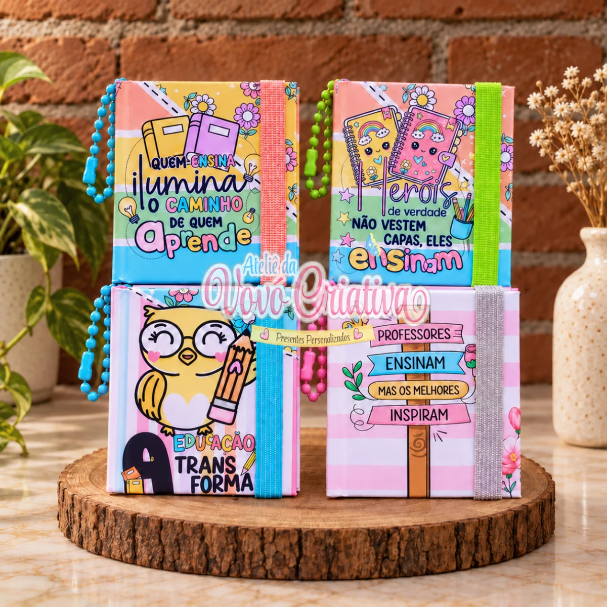 Chaveirinho com Post-its Personalizado — Professores